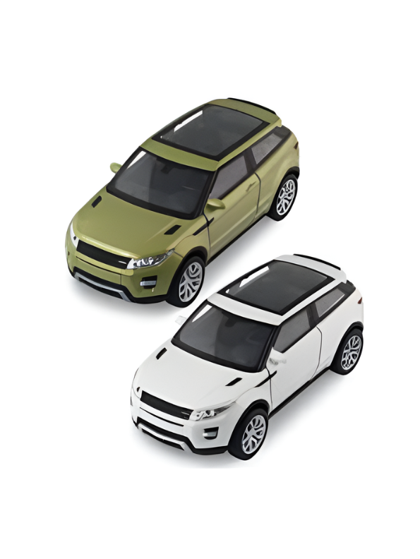 Die-Cast Model SUV Toy Cars -  1:32 Scale Set of 3 Pull-Back Vehicles with Opening Doors and Sunroof - White, Green, and Red TV1891