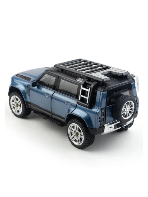 Land Rover Defender Diecast Model Car - 1:32 Scale Replica in Metallic with Roof Rack LMI16728