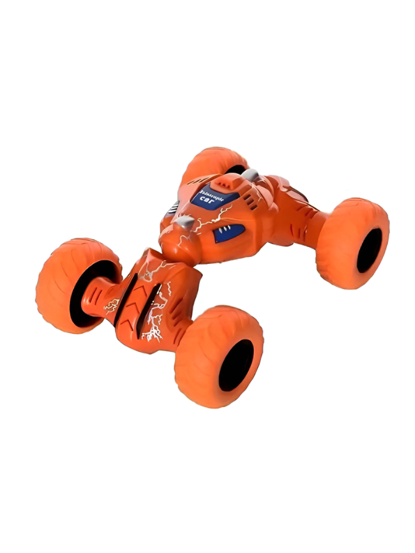 Orange RC Stunt Car - 2.4GHz Remote Control Off-Road Racing Vehicle, 4WD Double-Sided Flip & 360° Rotation Toy Car, Electric All-Terrain Monster Truck for Kids TV2053
