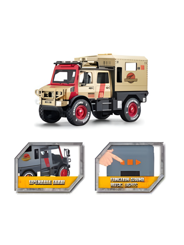 Jurassic Park Adventure Expedition Truck Toy, No. 18 Research Vehicle with All-Terrain Tires, Realistic Safari Decals & Off-Road Styling Perfect Gift for Car Collectors TV5288