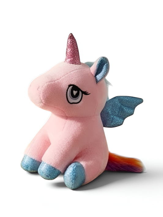 Cute Pink Unicorn Plush Toy 7-Inch – Soft Magical Pegacorn Stuffed Animal with Glitter Horn, Wings & Rainbow Tail for Girls & Kids ST16033