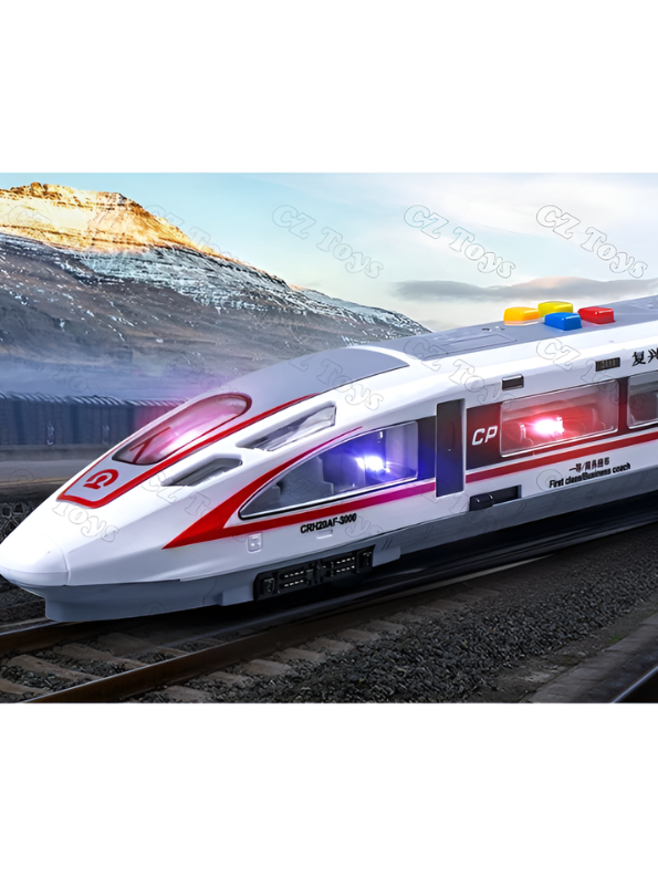 High-Speed Bullet Train Toy for Kids (RED) Electric Remote Control Toy Train with Lights and Sound, Battery-Operated Model Train Vehicle, Gift for Boys and Girls Age-5 NX16741