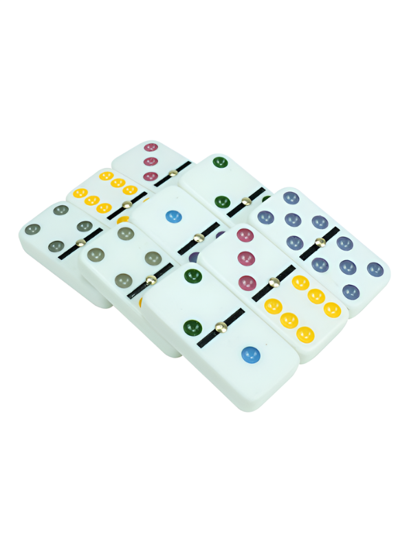Double 6 Color Dot Dominoes Set with Zippered Carry Case – 91 Premium Tiles for Family Game Night, STEM Learning, and Travel