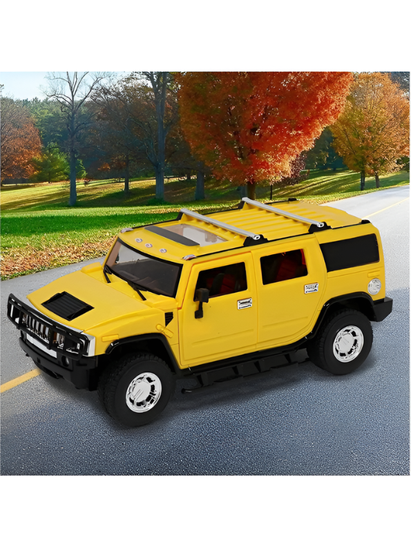 Yellow RC Off-Road SUV Toy with Remote Control Steering Wheel, 1:16 Scale Electric Monster Truck for Kids, Durable All-Terrain Radio Controlled Vehicle Gift for Boys & Girls TV6851