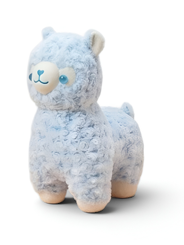Alpaca Plush – Cute Light Blue 10 Inch Soft Rose-Texture Llama Stuffed Animal – Kawaii Gift for Kids & Nursery Decor ST16404