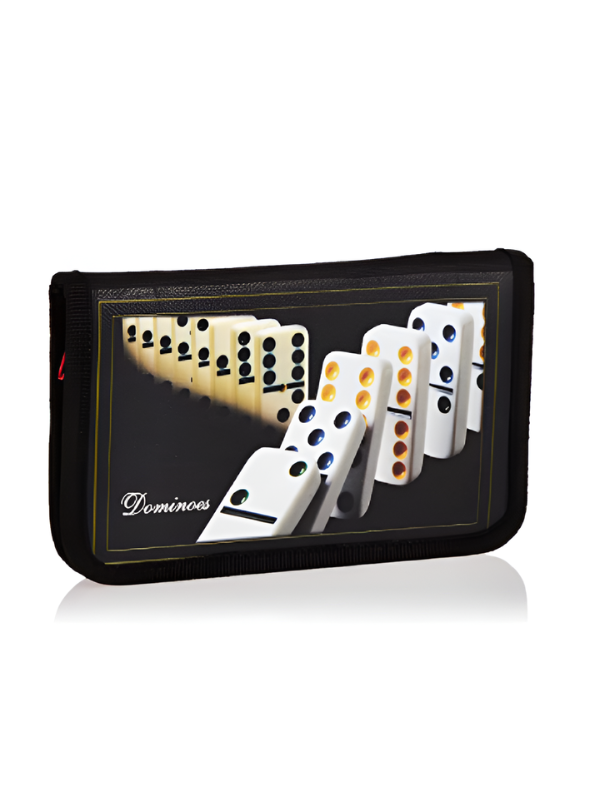 Double 6 Color Dot Dominoes Set with Zippered Carry Case – 91 Premium Tiles for Family Game Night, STEM Learning, and Travel