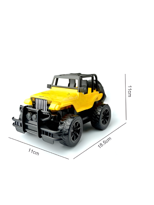 Yellow Remote Control Off-Road Jeep for Kids with Steering Wheel Controller, 1:16 Scale Electric Monster Truck, Rechargeable Battery Powered RC Toy Car, All-Terrain Hobby Vehicle for Boys & Girls TV6850