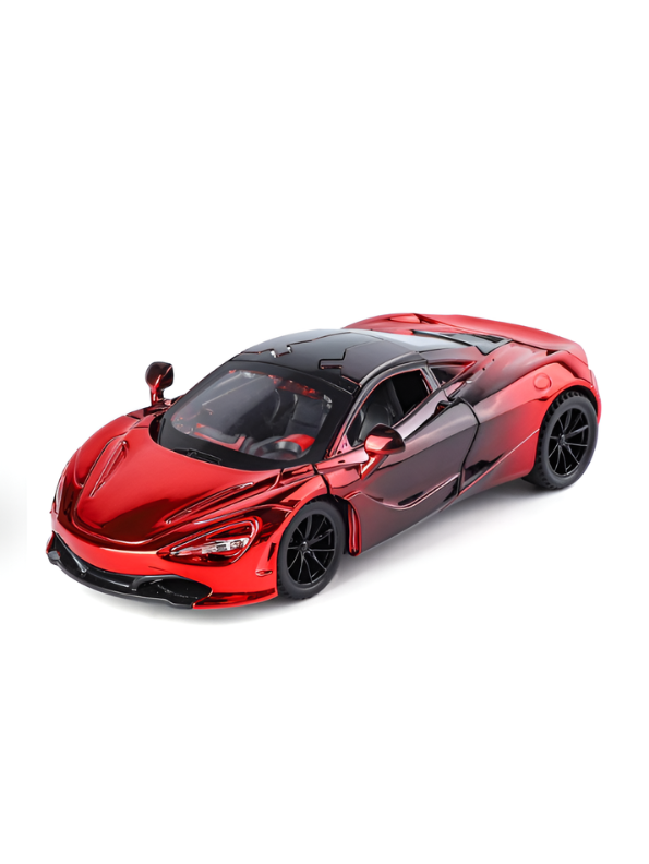 McLaren 720S 1/32 Die-Cast Car - Metallic Chrome Red Alloy Sports Car for Kids & Collectors TV488