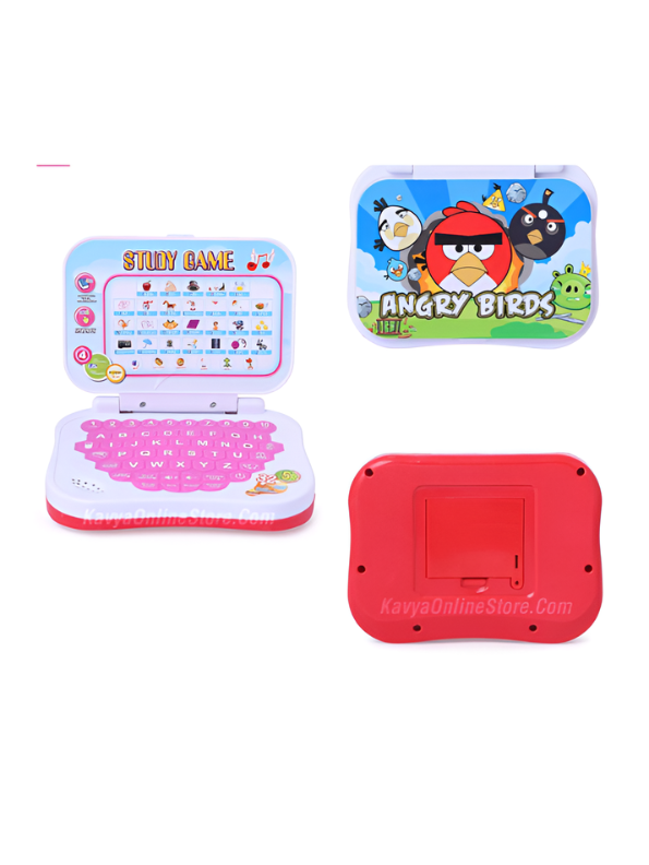 Angry Birds Kids Learning Laptop - 5-Mode Educational Study Game with Music, Spelling, and Letter Modes - Interactive Toy for Toddlers TV1857