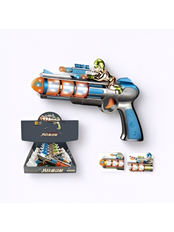 11-Inch LED Space Blaster Gun with Rotating Light Chamber & Sound FX – Durable Electronic Toy Gun for Active Pretend Play TV1643