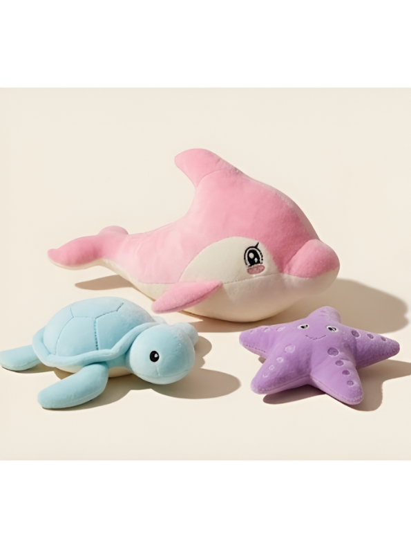 Dolphin Plush Toy - Pink 7-Inch Soft Stuffed Animal Sea Creature for Kids and Babies - Cute Nursery Decor & Gift for Girls ST16480