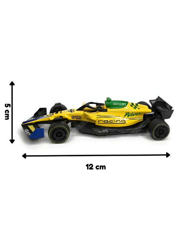 Formula 1 Racing Car Toy Scale 1:43 Detailed Grand Prix Diecast Model Yellow TV6902.