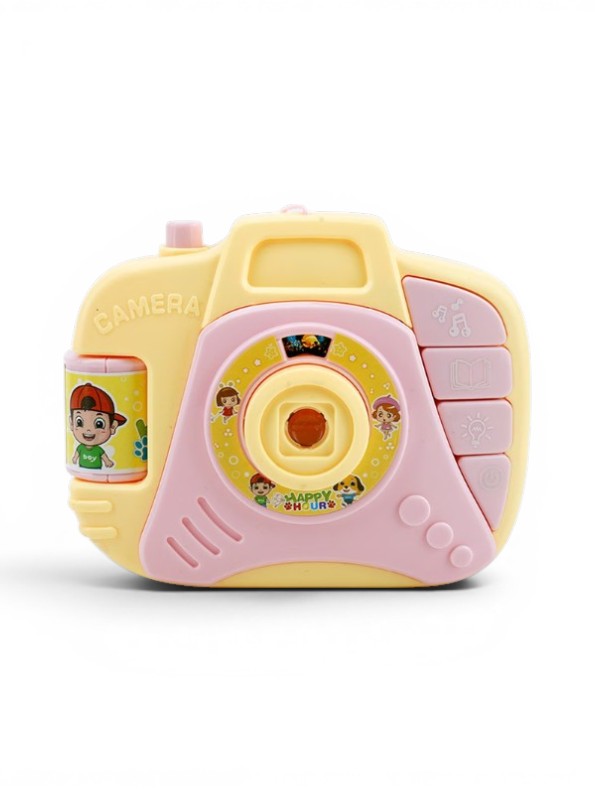 Kids Musical Toy Yellow Camera with Light Projection and Sound Effects – Interactive Educational Learning Toy for Toddlers TV4720