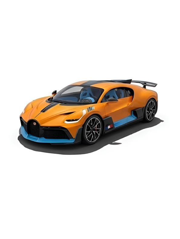 Sports Racing Car Model Toy 1:12 Scale - Premium Matte Orange & Cyan Hypercar with Openable Doors, Realistic Die-Cast Style Interior, Collectible Toy Car for Kids & Adults NX16722