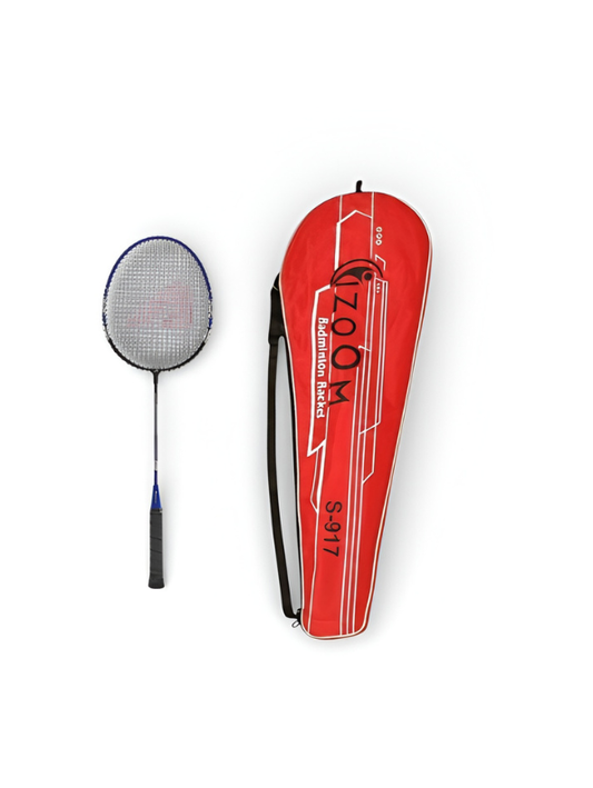 ZOOM S-917 Badminton Racket Carrying Case - Durable Red Sports Equipment Bag with Shoulder Strap LMI1318