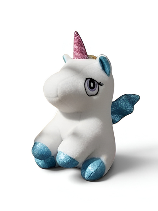 Cute White Unicorn Plush Toy 7-Inch – Cute Soft Magical Pegacorn Stuffed Animal with Glitter Horn, Wings & Rainbow Tail for Girls & Kids ST16033