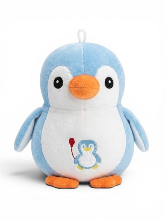 Adorable 7 Inch Blue Penguin Plush Stuffed Animal - Soft Huggable Toy with Mini Penguin Embroidery - Toddler Comfort Toy & Gift for Kids - Blue/White TV16522