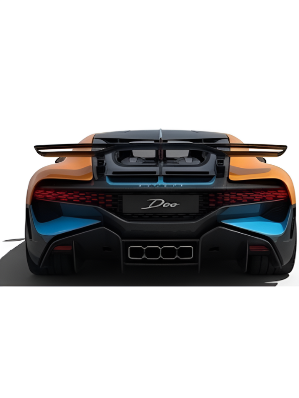 Sports Racing Car Model Toy 1:12 Scale - Premium Matte Orange & Cyan Hypercar with Openable Doors, Realistic Die-Cast Style Interior, Collectible Toy Car for Kids & Adults NX16722