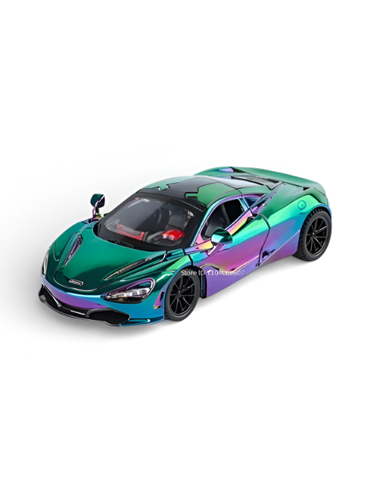 McLaren 720S 1:32 Scale Diecast Replica - Color-Shift Chameleon Paint - Realistic Interior & Alloy Body - Premium Supercar Collectible TV488