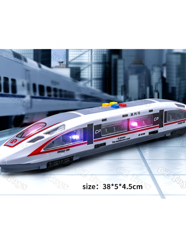 High-Speed Bullet Train Toy for Kids (RED) Electric Remote Control Toy Train with Lights and Sound, Battery-Operated Model Train Vehicle, Gift for Boys and Girls Age-5 NX16741