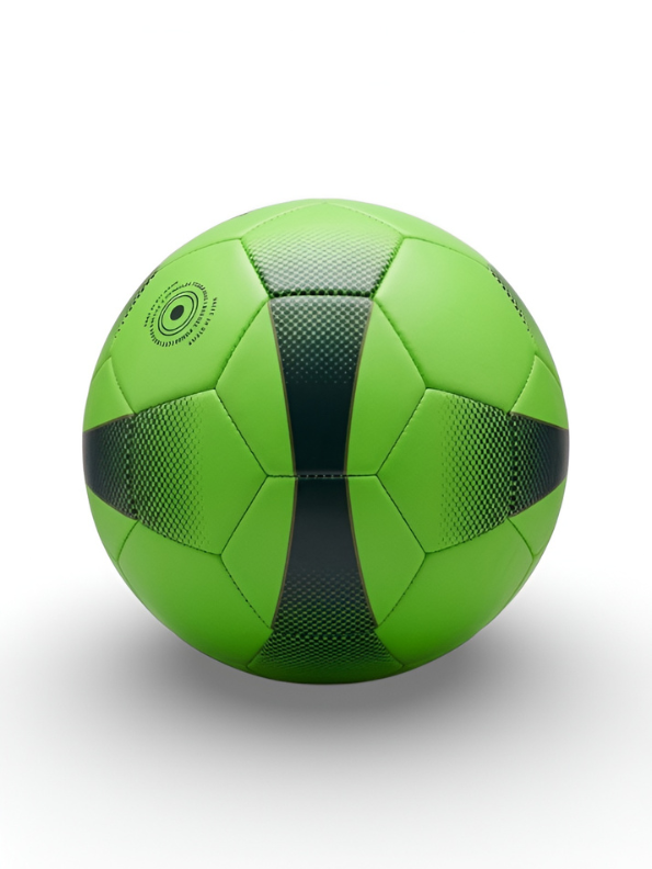Soccer Ball – Size 5 Green and Black High-Visibility Training Football for Kids & Adults – Durable Soft-Touch Synthetic Leather for Match Play & Practice TV1184