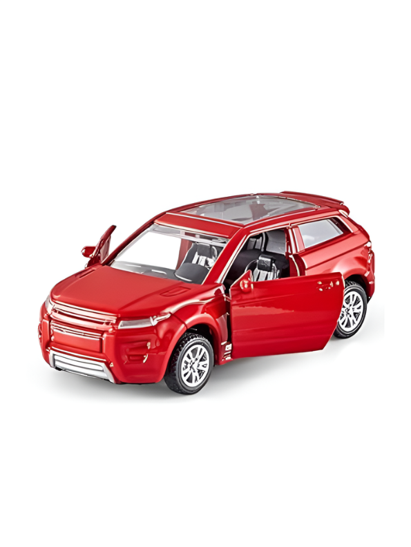 Die-Cast Model SUV Toy Cars -  1:32 Scale Set of 3 Pull-Back Vehicles with Opening Doors and Sunroof - White, Green, and Red TV1891