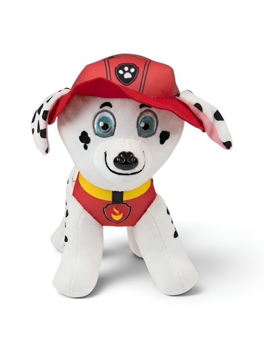Paw Patrol Marshall Plush Figure – 8-Inch Dalmatian Firefighter Stuffed Animal Toy – White Soft Collectible Dog for Toddlers and Kids Ages 3+