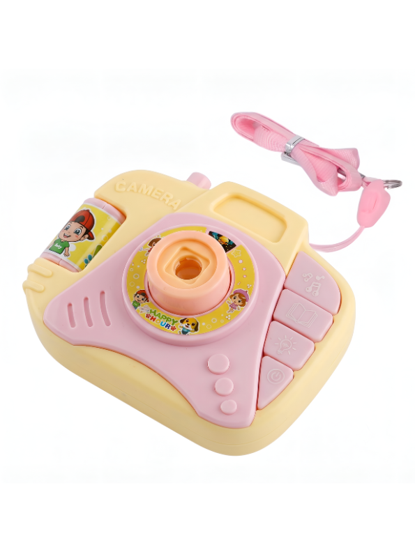 Kids Musical Toy Yellow Camera with Light Projection and Sound Effects – Interactive Educational Learning Toy for Toddlers TV4720