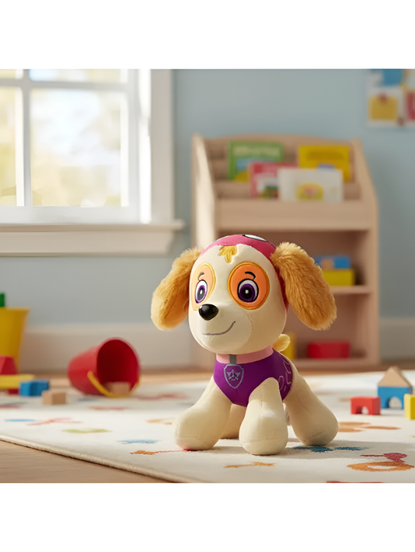 PAW Patrol Skye Plush Toy – 8-Inch Premium Soft Stuffed Animal Puppy – Pink & Purple Flight Suit Edition – Collectible Gift for Kids and Toddlers ST16651