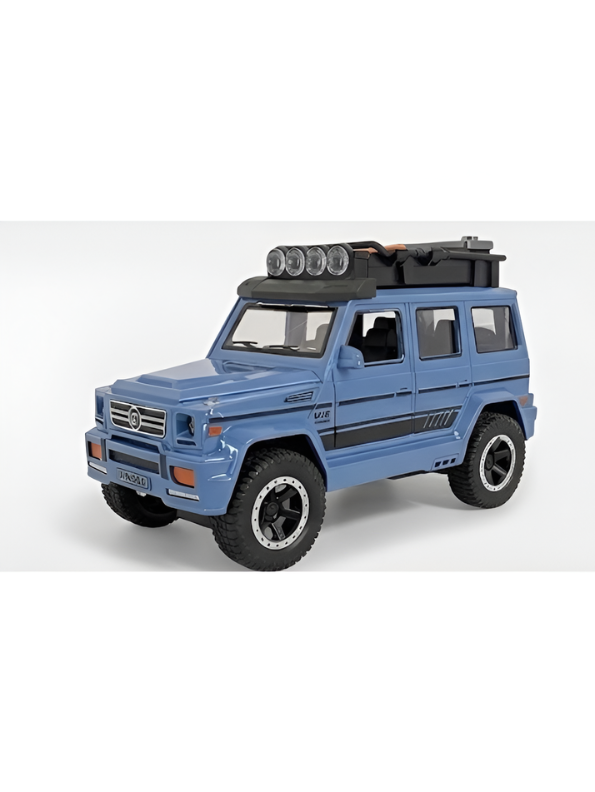 Premium Metallic Blue G-Class SUV Diecast Model Car | Luxury Off-Road Toy Truck with Pull-Back Action, Interactive Lights & Sounds – Perfect Gift for Collectors NX15364