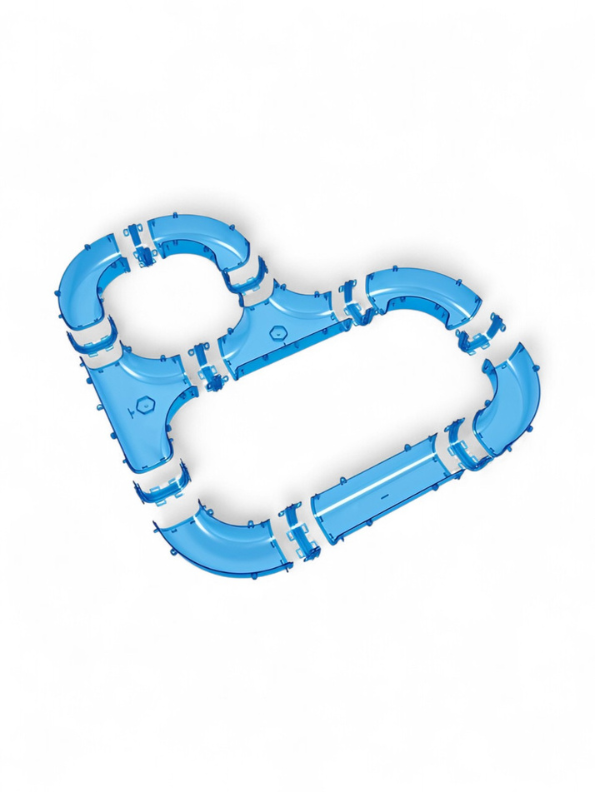 Ocean Track Park Water Playset for Toddlers – 93 Pcs DIY Construction Track with Marine Animals  "Enjoy Summer" Outdoor and Indoor Water Toy Set for Kids TV1656