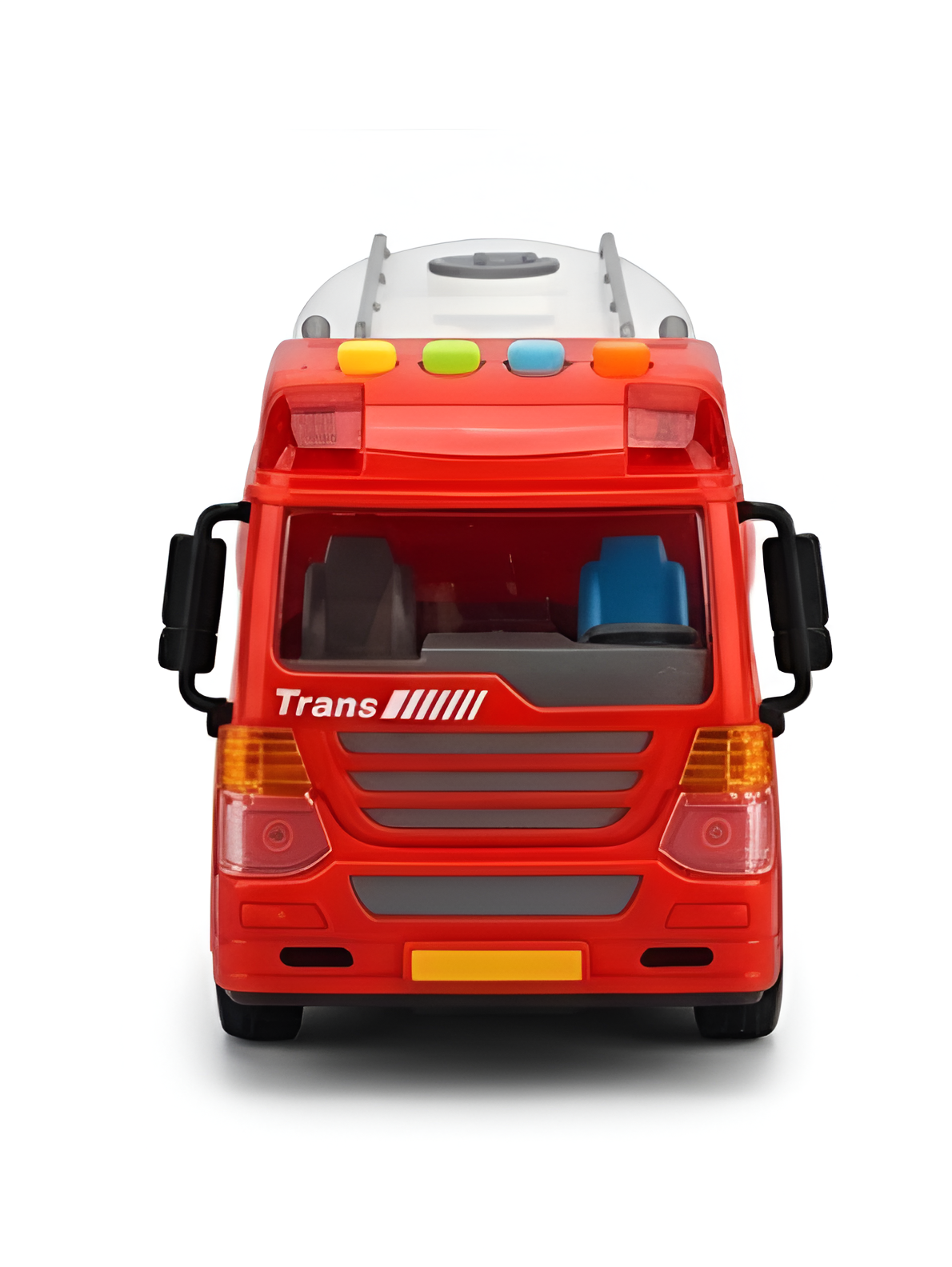 Friction Powered Water Sprinkler Tanker Truck Toy with Openable Water Inlet & Rear Spray Pump Mechanisms – (Red) Educational Construction Vehicle Toy for Kids NX16802