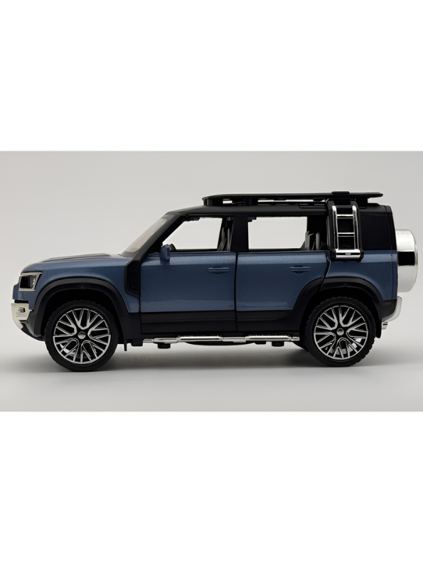 Land Rover Defender Diecast Model Car - 1:32 Scale Replica in Metallic with Roof Rack LMI16728