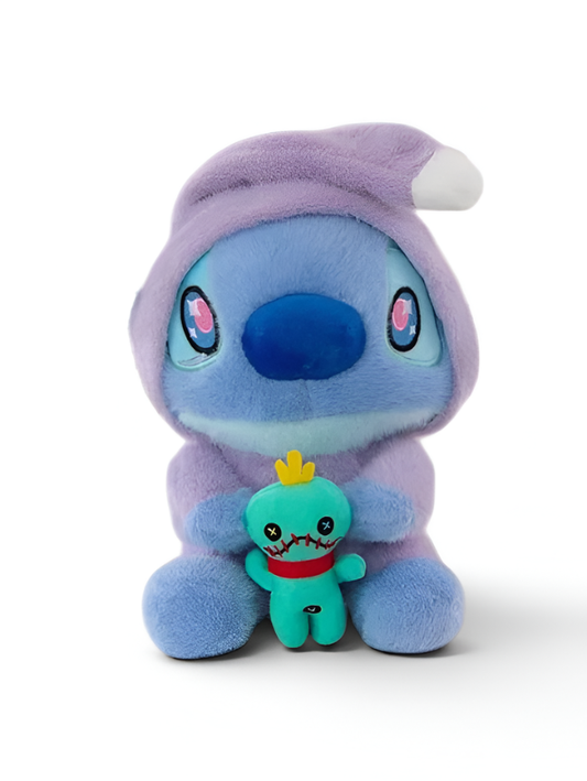 Stitch Plush Stuffed Toy  Pajama Series with Scrump Figure – Premium 8-Inch Ultra-Soft Fabric, Starry Eyes, Collector’s Edition for Fans ST16393