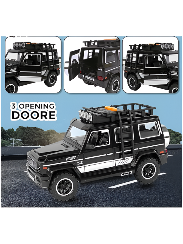 Mercedes-Benz AMG G63 Scale Die-Cast Metal Remote Control Car – 1:24 Scale RC SUV with Realistic Lights & Sound, Opening Doors, Off-Road Adventure Toy Vehicle for Boys & Collectors (Black) TV6841