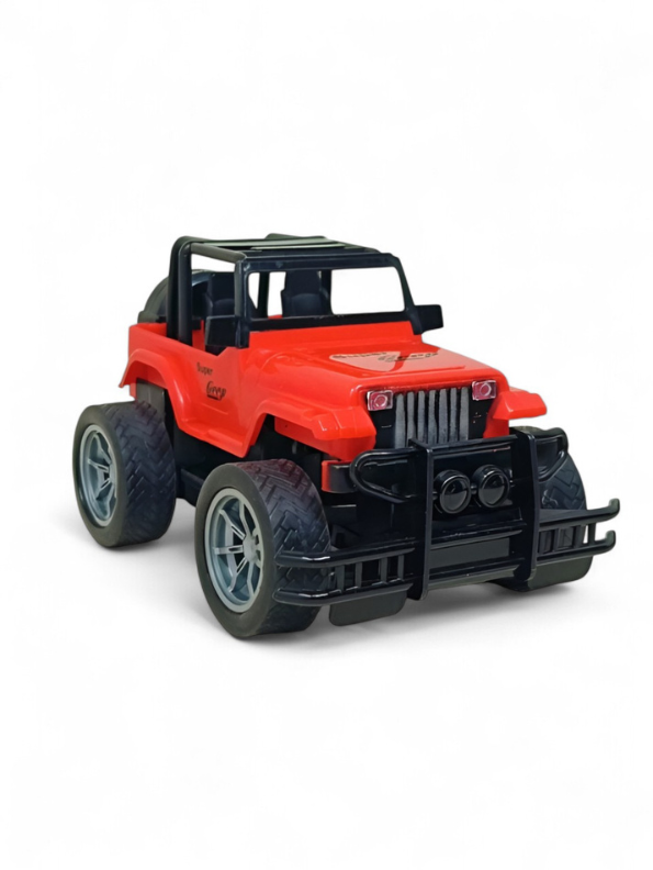 Red Remote Control Off-Road Jeep for Kids with Steering Wheel Controller, 1:16 Scale Electric Monster Truck, Rechargeable Battery Powered RC Toy Car, All-Terrain Hobby Vehicle for Boys & Girls TV6850