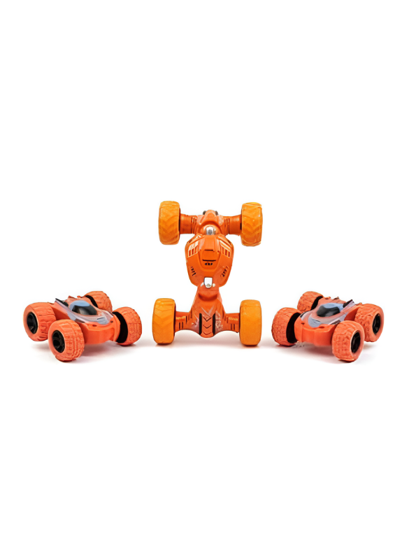 Orange RC Stunt Car - 2.4GHz Remote Control Off-Road Racing Vehicle, 4WD Double-Sided Flip & 360° Rotation Toy Car, Electric All-Terrain Monster Truck for Kids TV2053