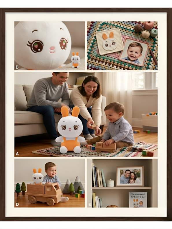 Bunny Plush Toy for Toddlers – Adorable 7" Premium Soft Stuffed Animal Rabbit in Orange Outfits Perfect Gift for Toddlers and Kids ST16518