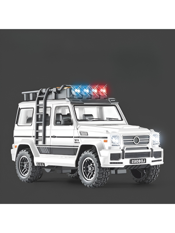 Mercedes-Benz AMG G63 Scale Die-Cast Metal Remote Control Car – 1:24 Scale RC SUV with Realistic Lights & Sound, Opening Doors, Off-Road Adventure Toy Vehicle for Boys & Collectors (White) TV6841
