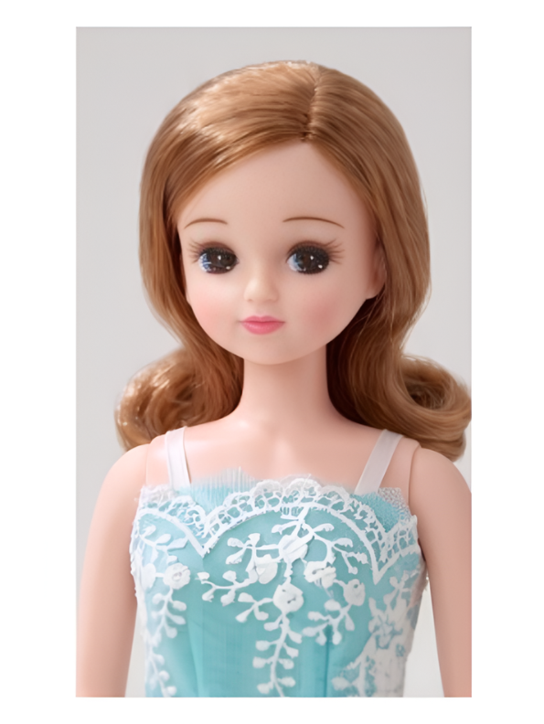 Elegant 11.5-inch Fashion Doll in Green Lace Dress – Collectible Girl Doll with Wavy Blonde Hair and Formal Party Gown LMI16715