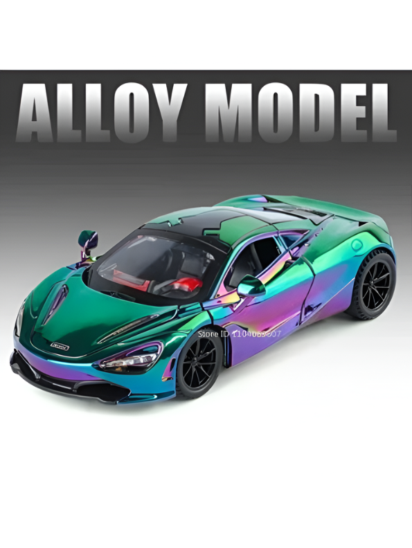 McLaren 720S 1:32 Scale Diecast Replica - Color-Shift Chameleon Paint - Realistic Interior & Alloy Body - Premium Supercar Collectible TV488