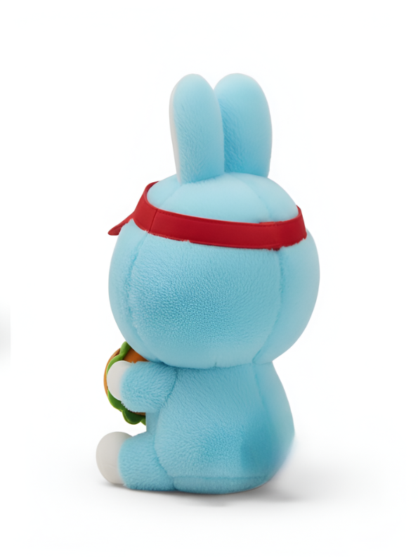 Aesthetic   Rabbit Stuffed Animal wearing McDonald’s Fast Food Uniform Visor – High-Quality Plush Toy for K-Pop Fans and Character Collectors ST15969
