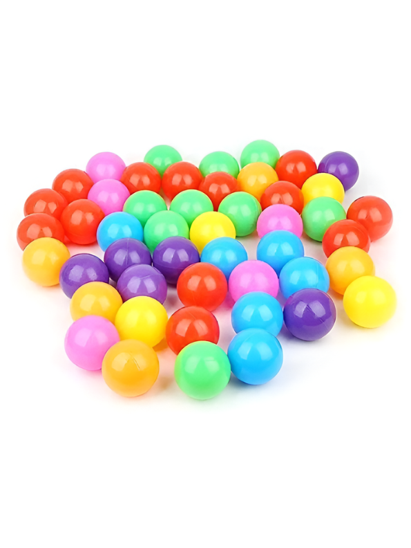 50-Pack Multi-Color Plastic Pit Balls for Kids – Soft Air-Filled Play Balls for Ball Pits, Play Pens, and Jumping Castles TV1178