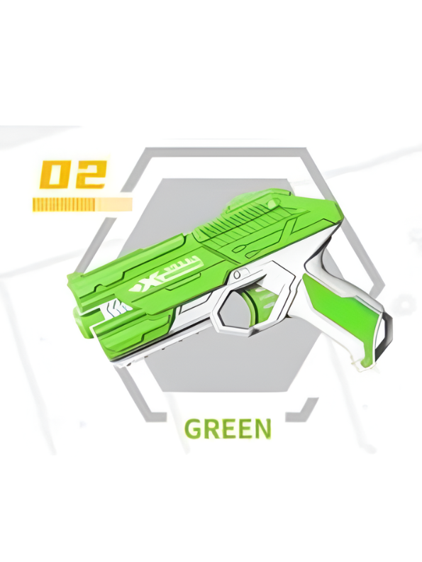 Soft Bullet Toy Gun Green - Kids Foam Dart Blaster Pistol with 4 Suction Cup Darts & Ammo Storage, Pull-Back Action High-Speed Shooting Blaster Gun Toy for Kids LMI14922