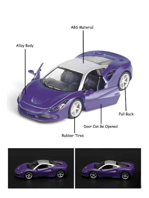 Ferrari F8 Tributo Diecast Car – Premium Collectible Model | Metal Sports Car Toy for Enthusiasts - Scale 1:32 LMI15654