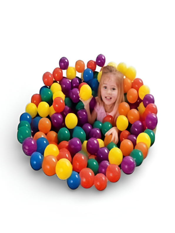50-Pack Multi-Color Plastic Pit Balls for Kids – Soft Air-Filled Play Balls for Ball Pits, Play Pens, and Jumping Castles TV1178