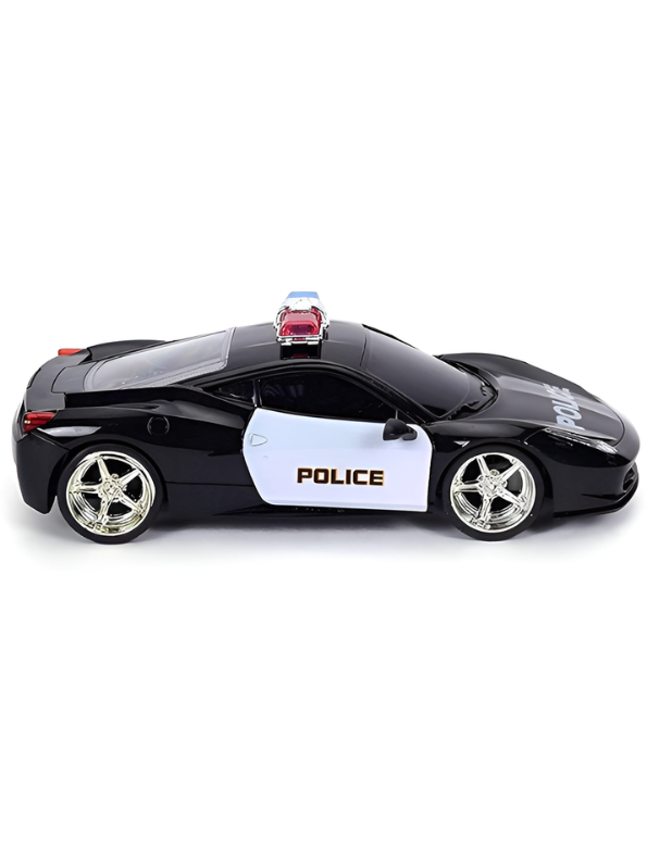 1:43 Scale Die-Cast Police Supercar Toy Set - Pull Back Model Cars with Openable Doors & Sirens - Set of 4 Sports Police Vehicles for Kids, Boys & Collectors TV1470