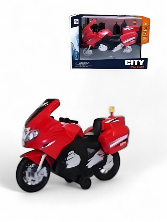 Red Touring Motorcycle - Dreamy Cinematic Toy Sportbike with Realistic Details, Perfect Gift for Ages 5+ TV2204