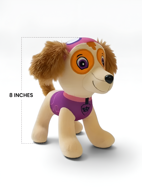 PAW Patrol Skye Plush Toy – 8-Inch Premium Soft Stuffed Animal Puppy – Pink & Purple Flight Suit Edition – Collectible Gift for Kids and Toddlers ST16651