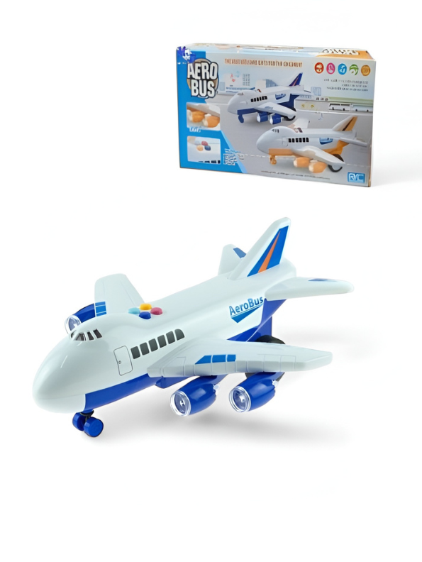 Large RC AeroBus Airliner Toy - My First Remote Control Airplane for Toddlers - Interactive Musical Aviation Set with LED Lights - Creative Birthday Gift for Aspiring Pilots and Kids TV1821